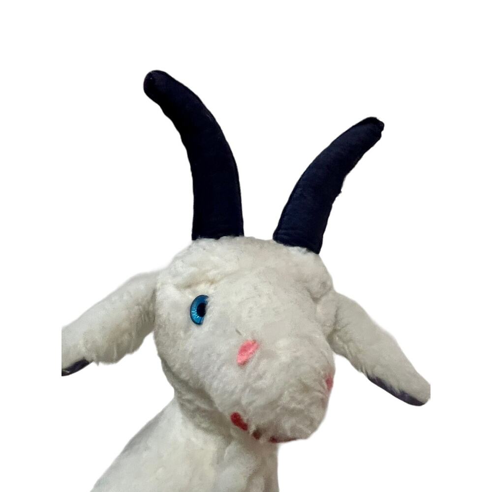 Vintage Elka Toys Navy Billy Goat mascot plush stuffed animal 1960s 70s USA